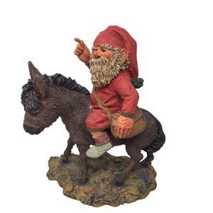 Vintage Enesco Sandman Limited Edition Figurine Santa Riding Suzanne the Donkey
